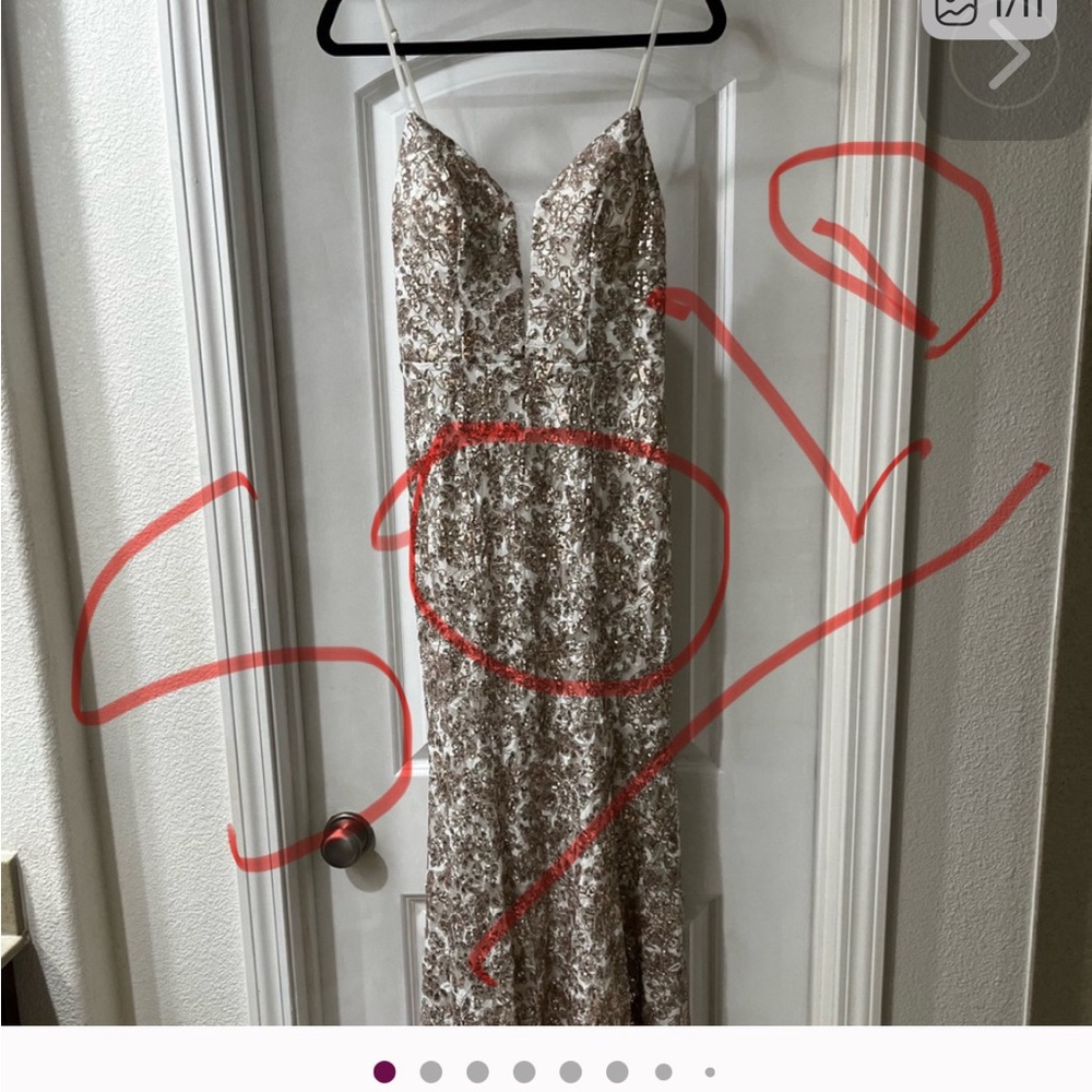 Elegant Sequin formal prom or bridal party  Maxi Dress
